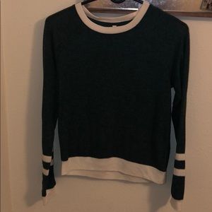 long sleeve dark green top